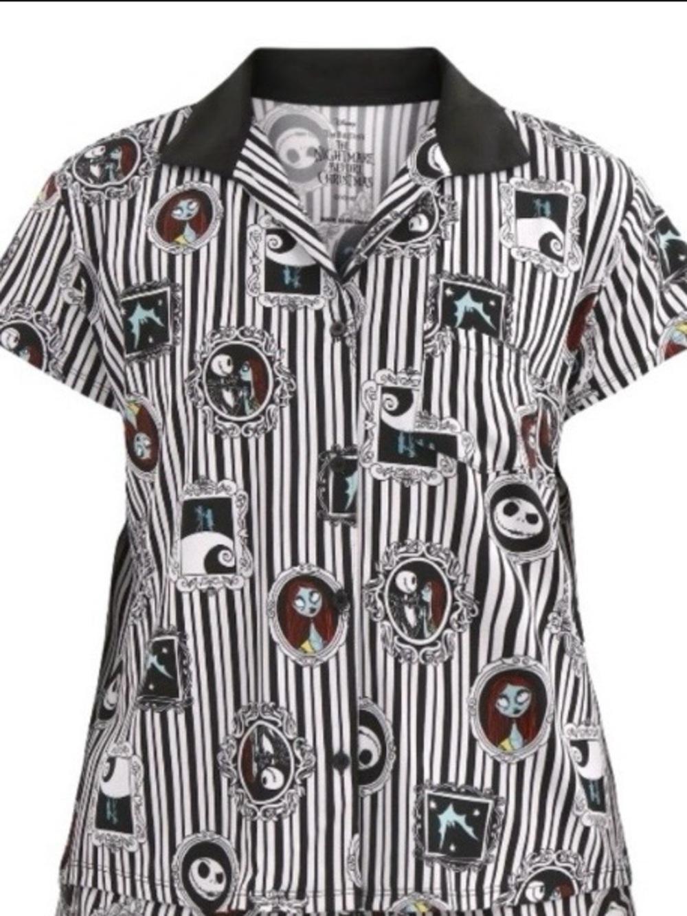 Disney Nightmare Before Christmas Printed Notched Top